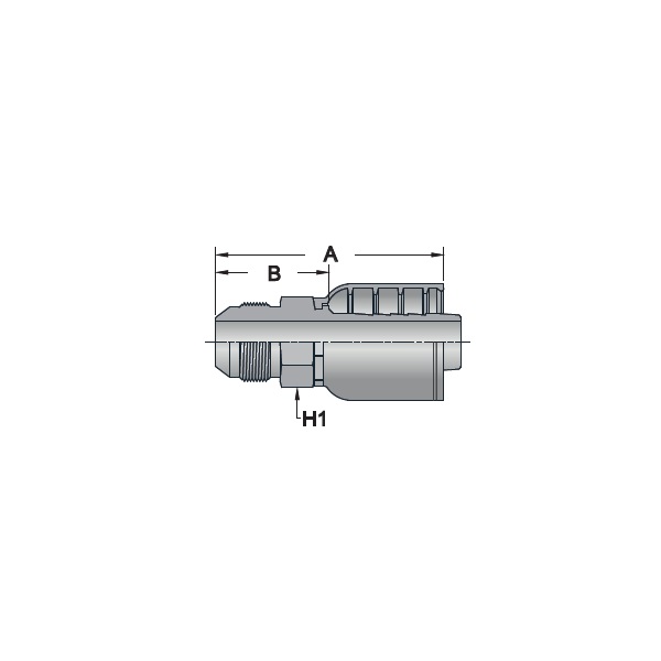 1C18 JIC Male Straight - Hose Plus Fittings